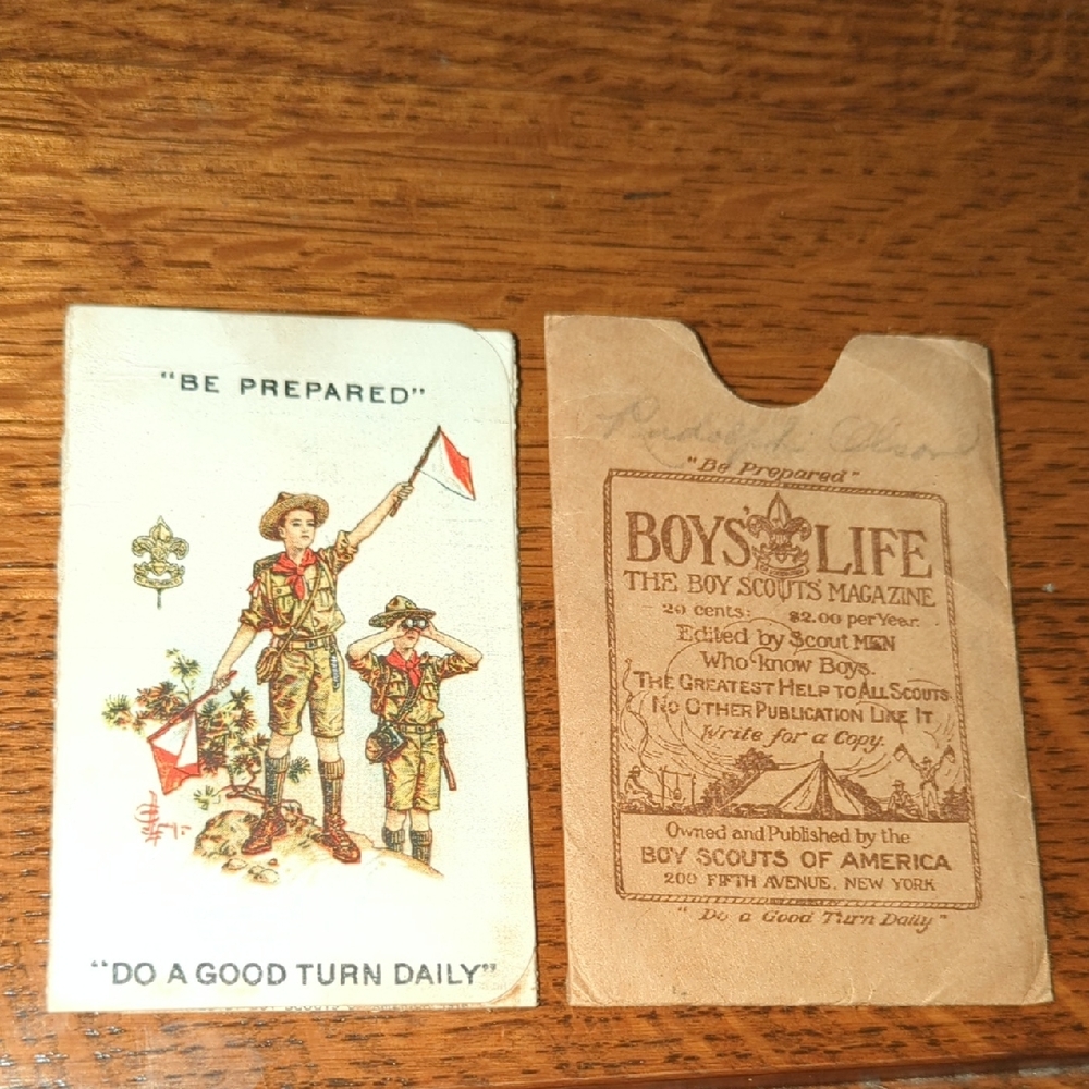 Boy Scouts Antique Member Card Excellent Condition From The Year 1916